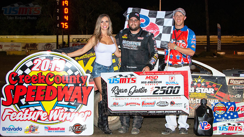 Gustin grinds out USMTS victory at Creek County Speedway