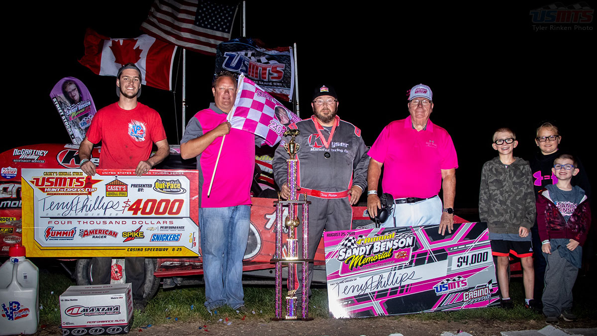 Phillips finds $4,000 and fourth Hunt win in Casino Speedways Sandy Benson Memorial