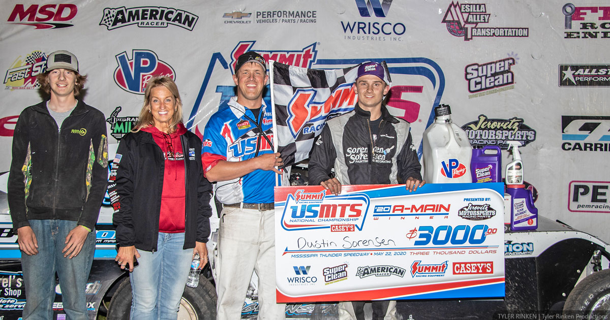 Sorensen goes the distance for USMTS win at Mississippi Thunder Speedway