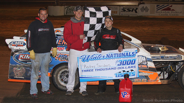 Sanders storms from 16th to top night 2 of USMTS Winter Nationals