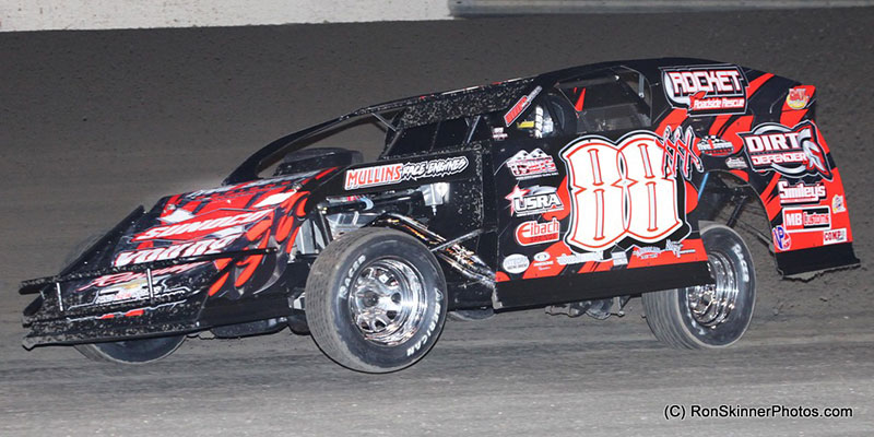 Clyde Dunn Jr. in action on night 1 of 3 of the 7th Annual Day Motor Sports Texas Spring Nationals at the Heart O' Texas Speedway in Elm Mott, Texas.