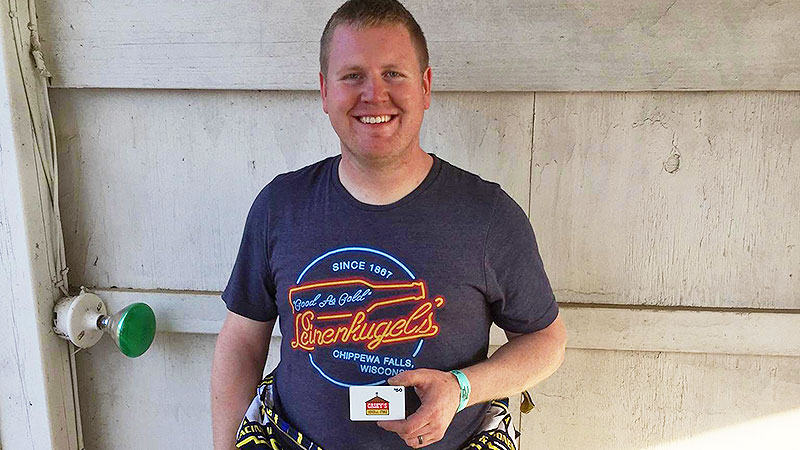 Cory Crapser was the lucky winner of the Casey's General Stores gift card at the 10th Annual �Taste the Feeling� Classic presented by Coca-Cola Bottling Company of Winona at the Mississippi Thunder Speedway in Fountain City, Wis., on Friday, May 26, 2017.