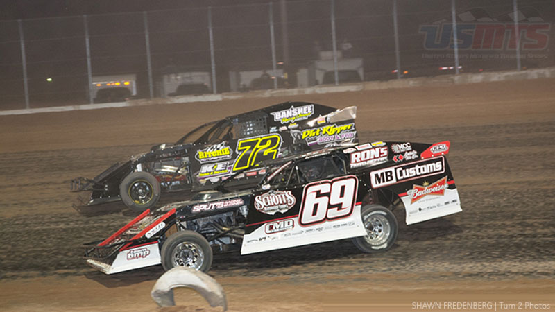 Lucas Schott (69) and Justin Ritchie (72) during Round #1 of the USMTS Badgerland Summer Shootout presented by Prestige Custom Cabinetry at the Luxemburg Speedway in Luxemburg, Wis., on Tuesday, July 11, 2017.