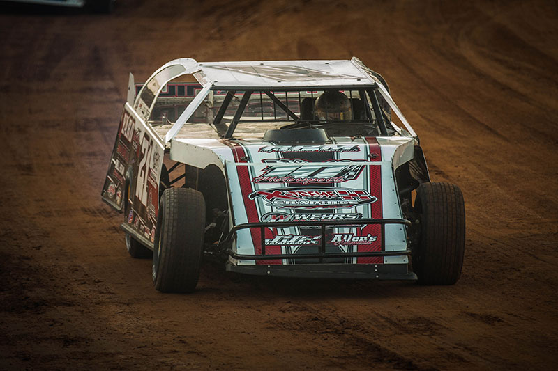 David Winslett during practice on Wednesday, April 10, at the Ark-La-Tex Speedway in Vivian, La., in preparation for the 7th Annual USMTS Cajun Clash on Thursday, Friday and Saturday, April 11-13.