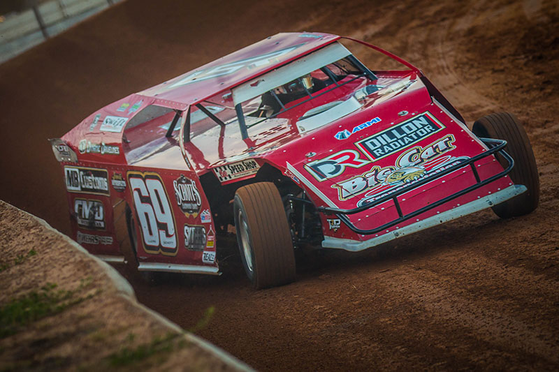 Lucas Schott during practice on Wednesday, April 10, at the Ark-La-Tex Speedway in Vivian, La., in preparation for the 7th Annual USMTS Cajun Clash on Thursday, Friday and Saturday, April 11-13.