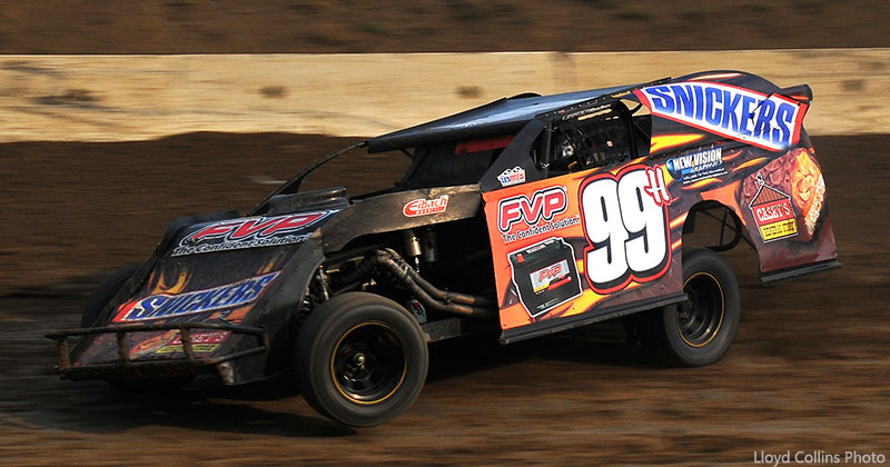En route to winning the Grant Junghans USMTS Rookie of the Year Award, Trevor Hunt of Kearney, Mo., drove the Snickers USMTS Modified in 2013.