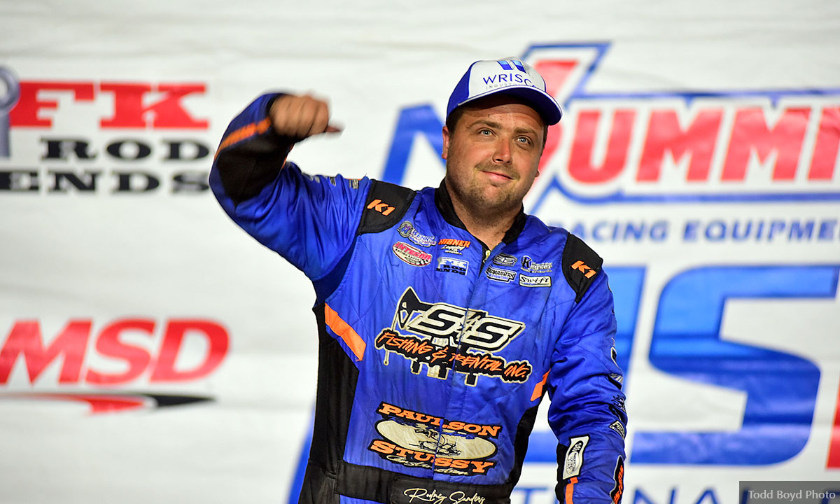 Sanders snaps dry spell in USMTS debut at I-70 Speedway