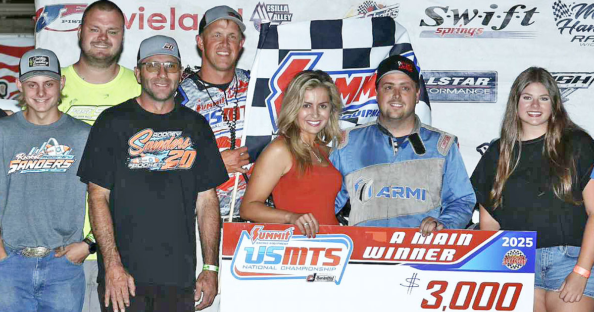 Sanders surges to victory at Creek County Speedway