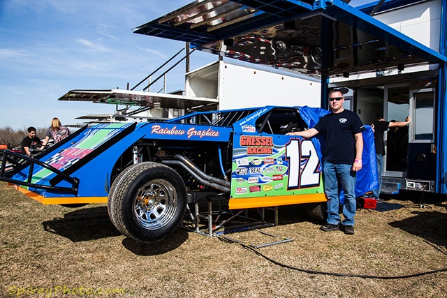 Jason Hughes at the Thunderbird Speedway in Muskogee, Okla. (Mike Spivey Photo)