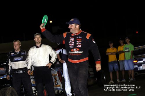 Al Hejna is all smiles after drawing the pole position for feature. (Mike Roth/Maxim Graphics) 