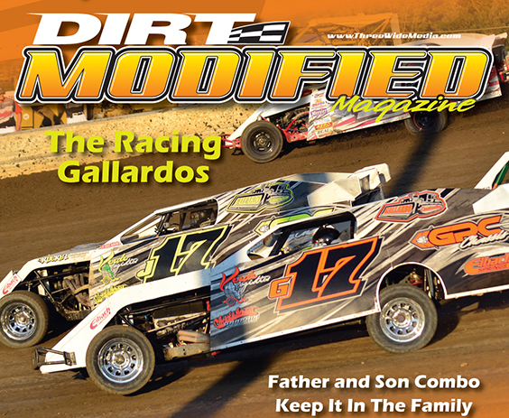 Gallardos on cover on October issue of Dirt Modified Magazine