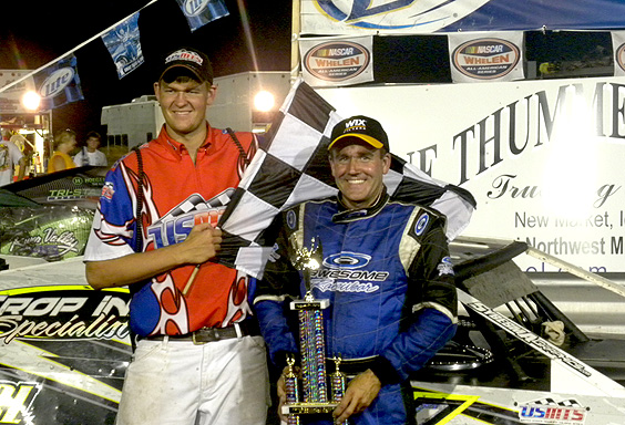 Late caution dooms Hughes, lifts Krohn to USMTS ‘Hunt’ victory at Adams County Speedway
