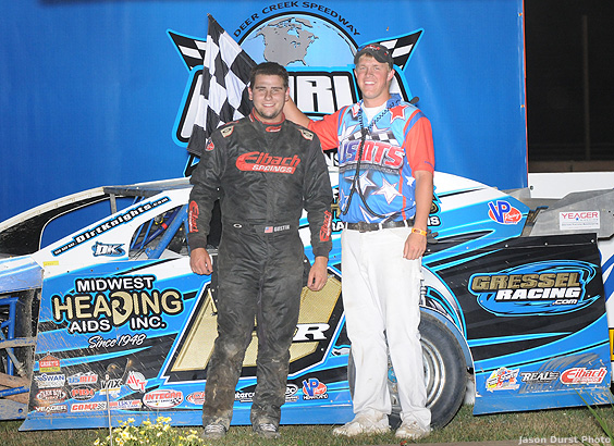 Gustin rebounds to win Friday’s feature, earns pole position for World Modified Dirt Track Championship finale Saturday