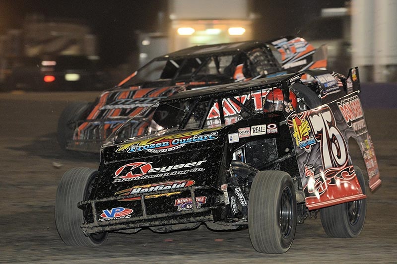 Terry Phillips (75) and Shane Sprinkle (5) � USMTS Casey�s Cup powered by Swan Energy during the 2nd Annual Sparkling City Nationals on Friday, Feb. 14, 2014, at the Royal Purple Raceway in Baytown, Texas. (Carey Akin Photo)